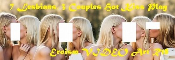 レズビアン動画（値下げしました！）（リア系）:レズ乱交7人組、カップル3組が熱いキスのお戯れ、おっぱい露出あり、原画もはいっています。BGMなし。