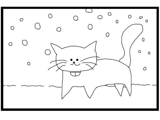 4コマ漫画「冬」