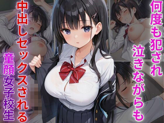何度も犯●れ泣きながらも中出しセックスされる童顔女子校生