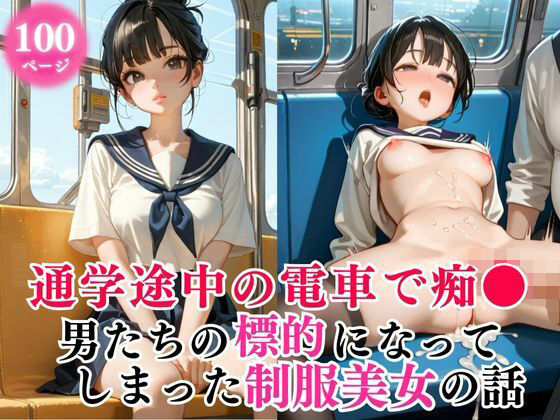 通学途中の電車で痴●  男たちの標的になってしまった制服美女の話