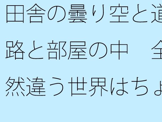田舎の曇り空と道路と部屋の中  全然違う世界はちょっとだけ向こうにある・・・