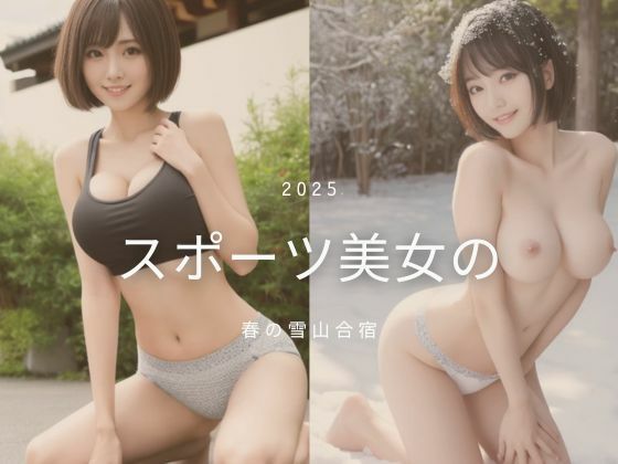 スポーツ美女の春の雪山合宿