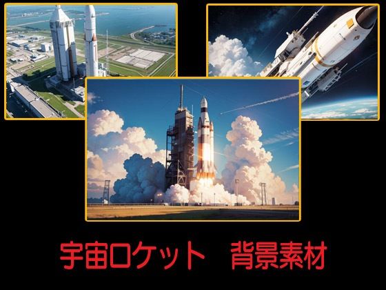 宇宙ロケット  背景素材