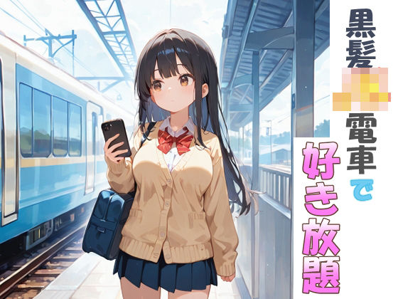 黒髪JK電車で好き放題
