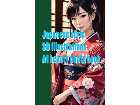 Japanese style 3D illustrations AI beauty photo book