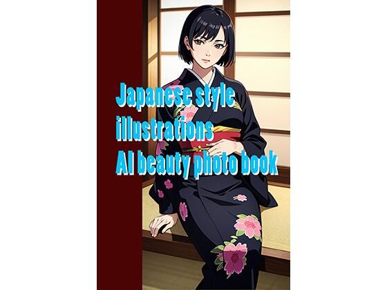 Japanese style illustrations AI beauty photo book