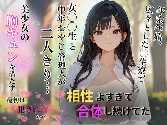 広々とした◯生寮で女子◯◯生と中年おやじ管理人が2人きり… 禁断関係に興奮した二人は相性良すぎて合体する年末年始