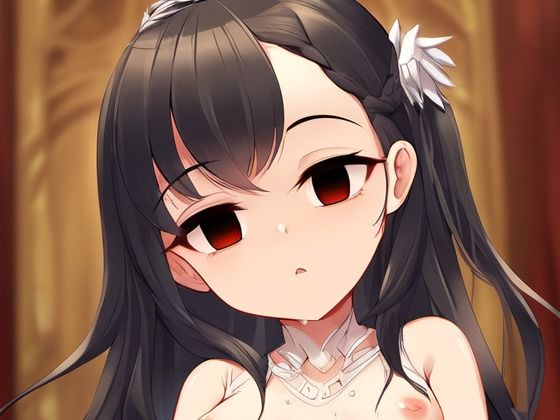 ドレスの女の子が催●にかかってスカートをたくし上げている画像