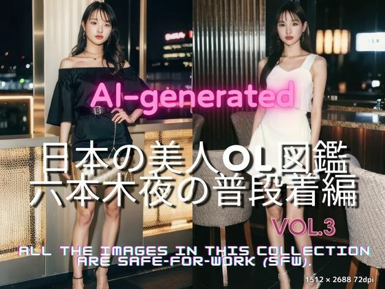 AI生成 日本の美人OL図鑑 Vol.3 六本木編-夜のカジュアル特集