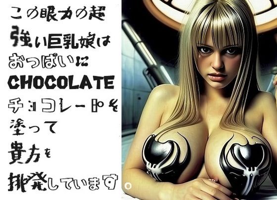 グロ注意！この眼力の超強い巨乳娘はおっぱいに甘黒いチョコレートを塗りたくって貴方を挑発しています。