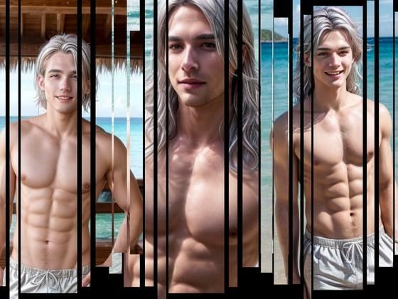 銀髪イケメンビーチ