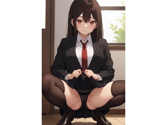 黒髪JKのしゃがみパンチラコレクション