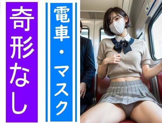 【スマホ用】電車の向かい席13〜マスクのおんなのこ〜