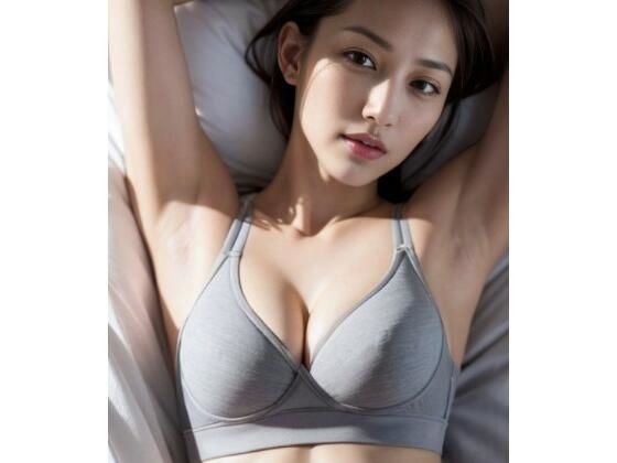 グレーの下着が似合うお姉さん