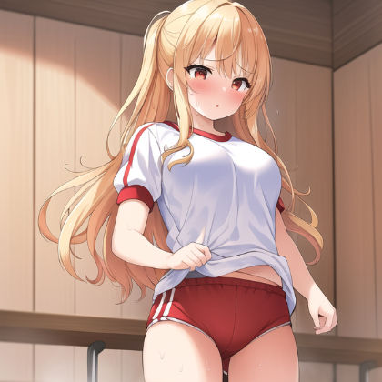 金髪お嬢様の嫌々ブルマ初体験