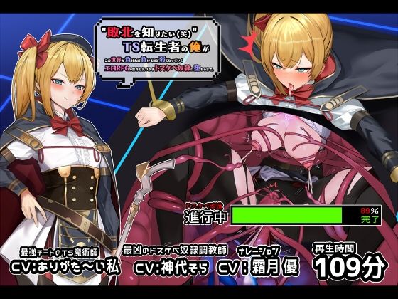 【TS/無様堕ち特化】’敗北をしりたい’TS転生者の俺がこの世界が負ければ負けるほど弱くなっていく【エロRPG】の世界と気づかずドスケベ奴●に堕ちるまで