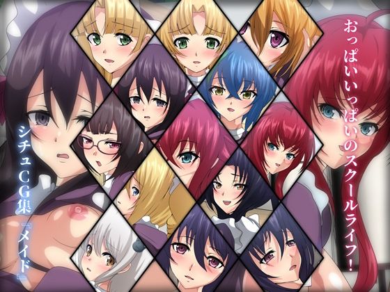 おっぱいいっぱいのスクールライフ！ シチュCG集 ＃1『メイド』