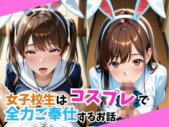 女子校生はコスプレで全力ご奉仕をするお話し。