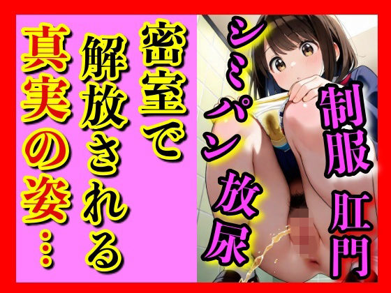 真昼の密室で、誰にも見られていないはずの成人女性が制服のまま和式便所で秘密を解放する、黄ばんだ下着に刻まれた痕跡と放尿の瞬間