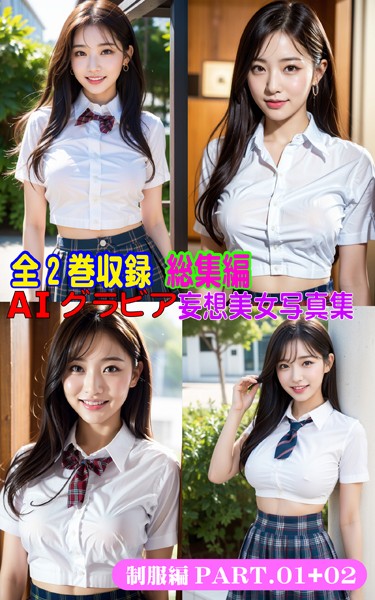 全2巻収録 総集編 AIグラビア 妄想美女写真集 制服編 PART.01＋02